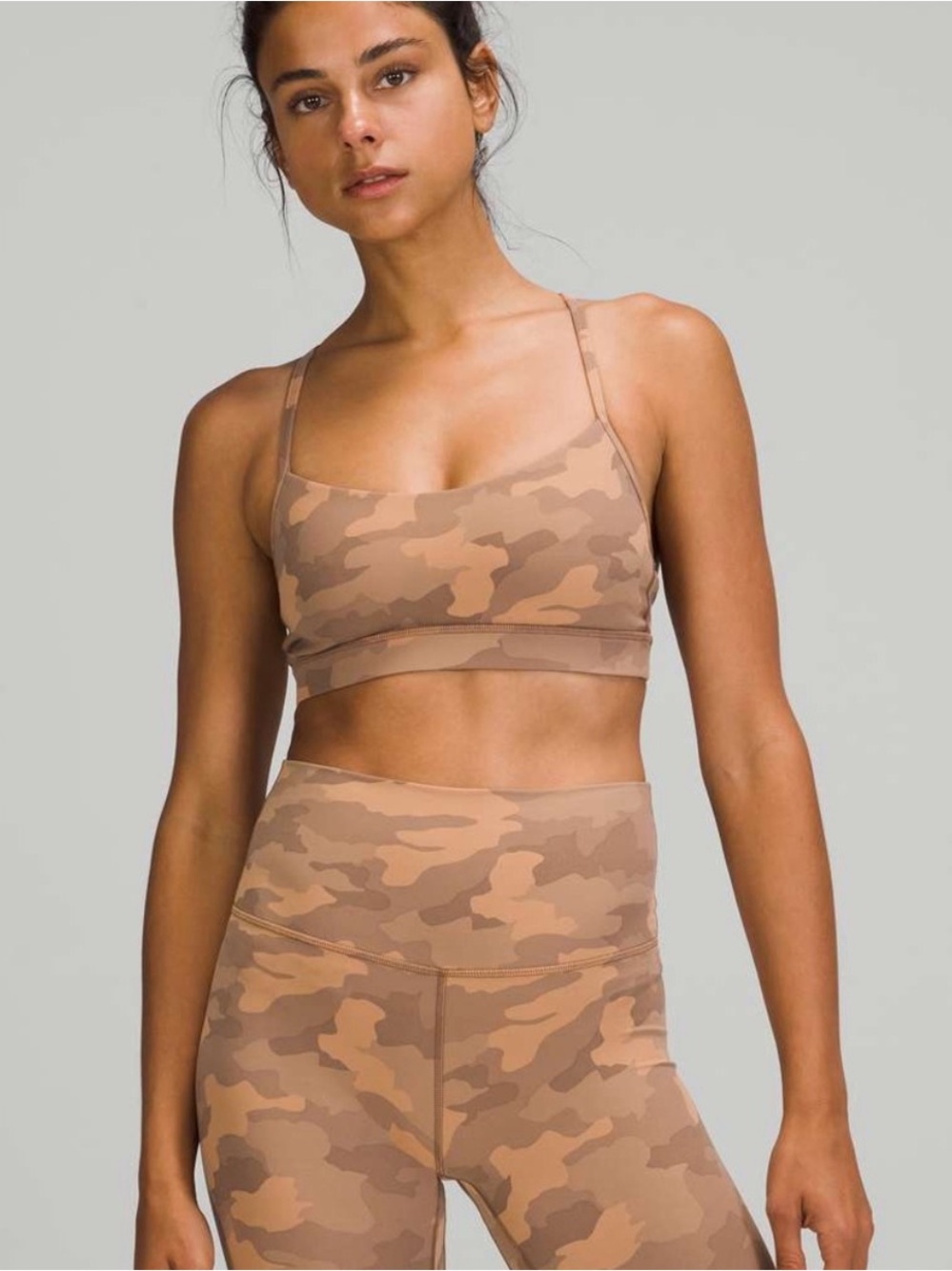 lululemon Desert Camo Flow Y Bra